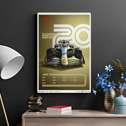 F1 World Champions 2020-2029 Metal Poster