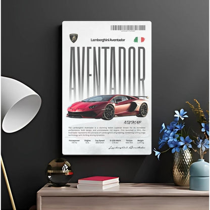 Lamborghini Aventador Metal Poster