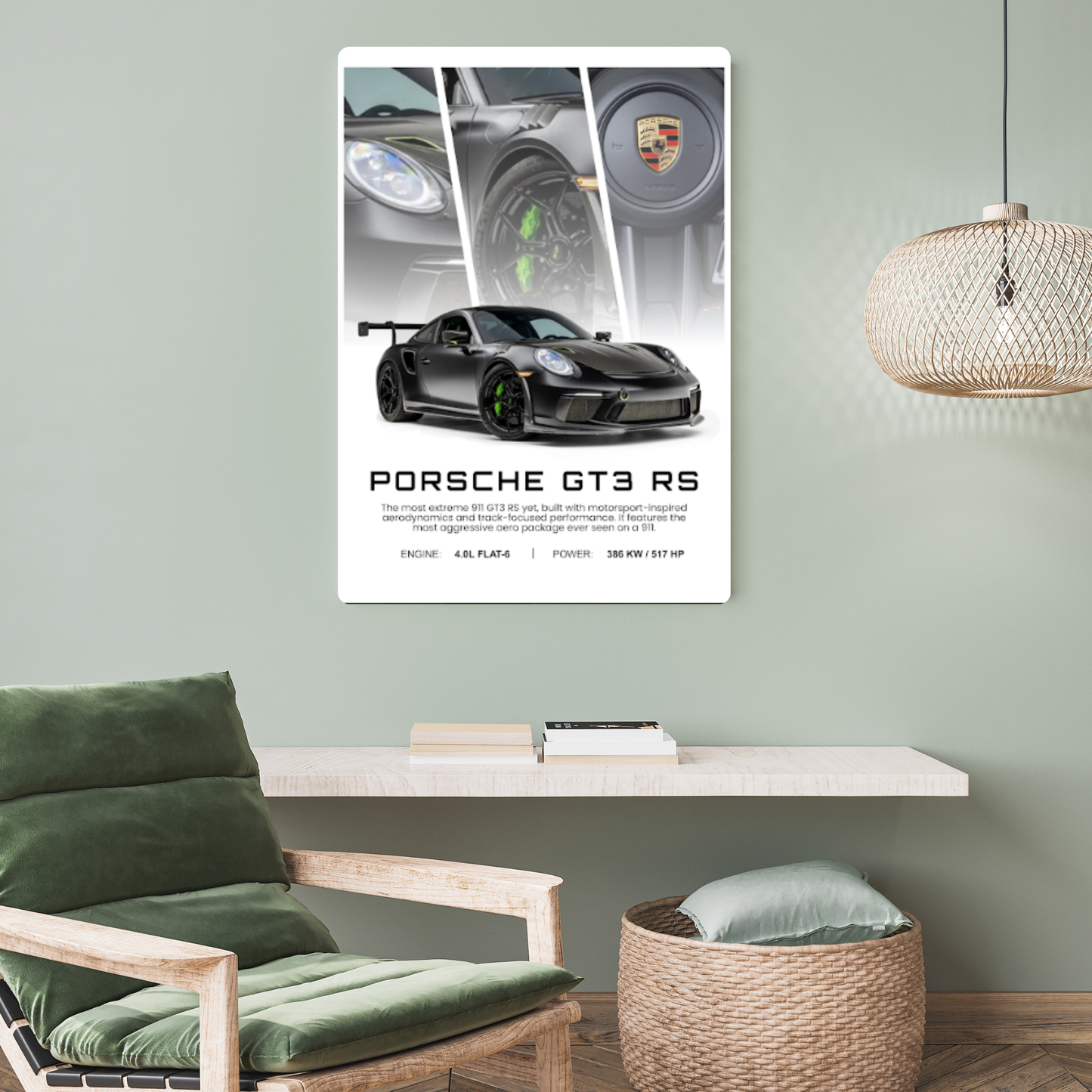 Porsche GT3 RS Metal Poster