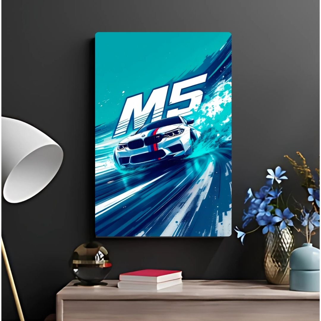 BMW M5 - Speed & Style Metal Poster