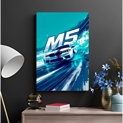 BMW M5 - Speed & Style Metal Poster
