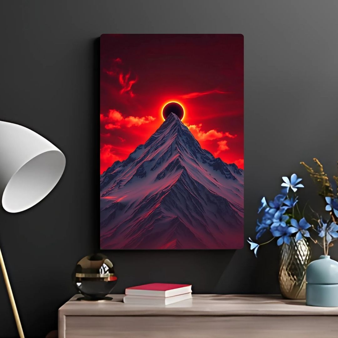 Red Mountain Metal Poster