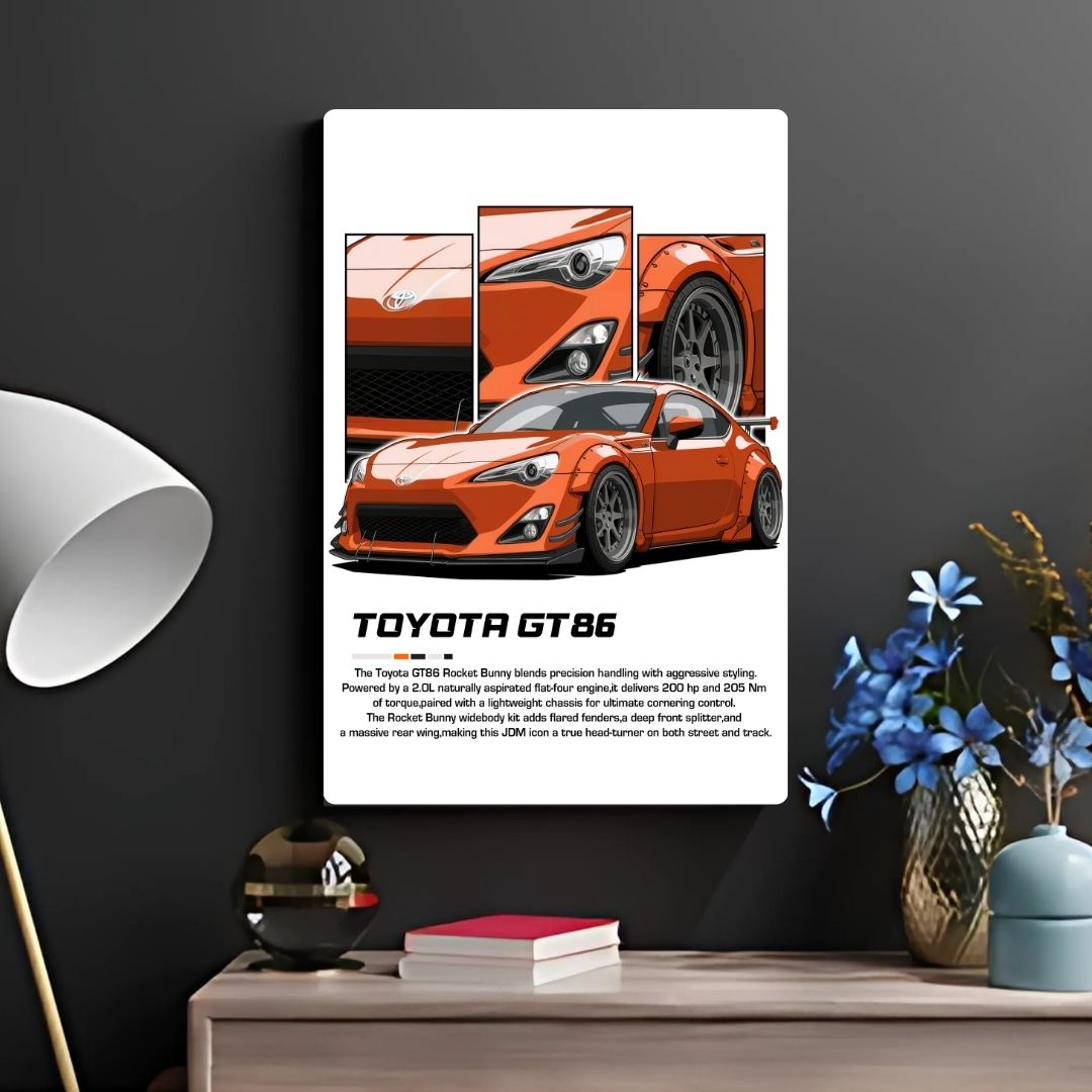Toyota GT86 Metal Poster