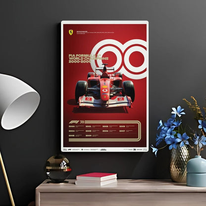 F1 World Champions 2000-2009 Metal Poster