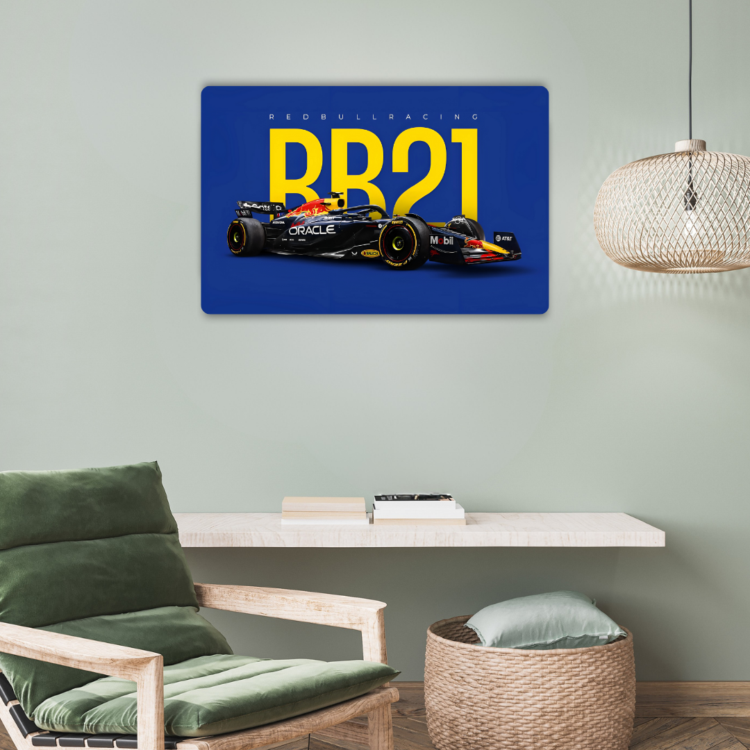 Red Bull RB21 Metal Poster