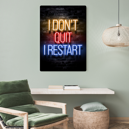 Restart Metal Poster