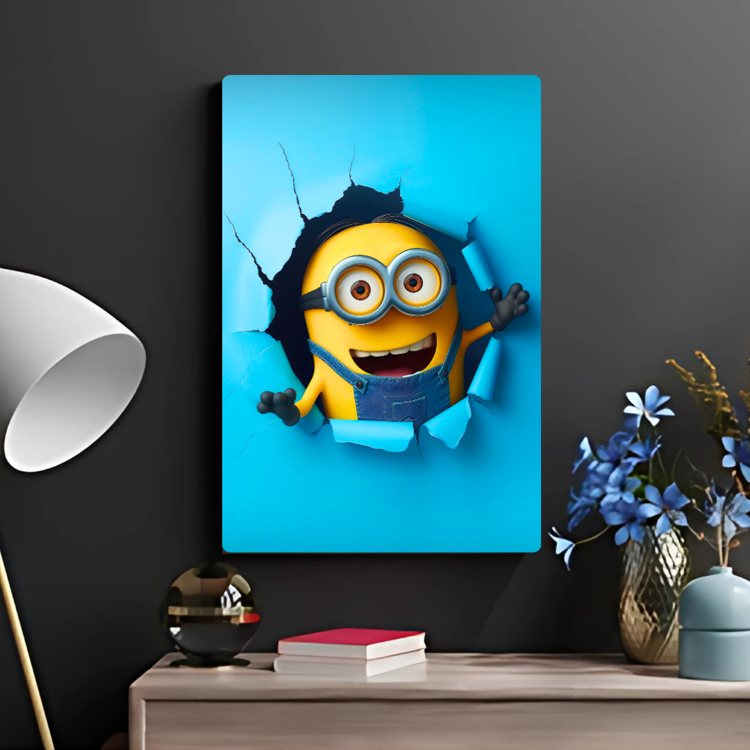 Minions Wall Break Metal Poster