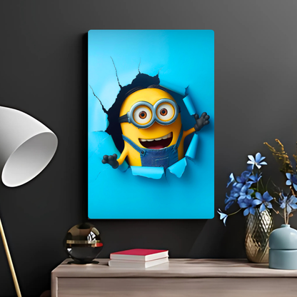 Minions Wall Break Metal Poster