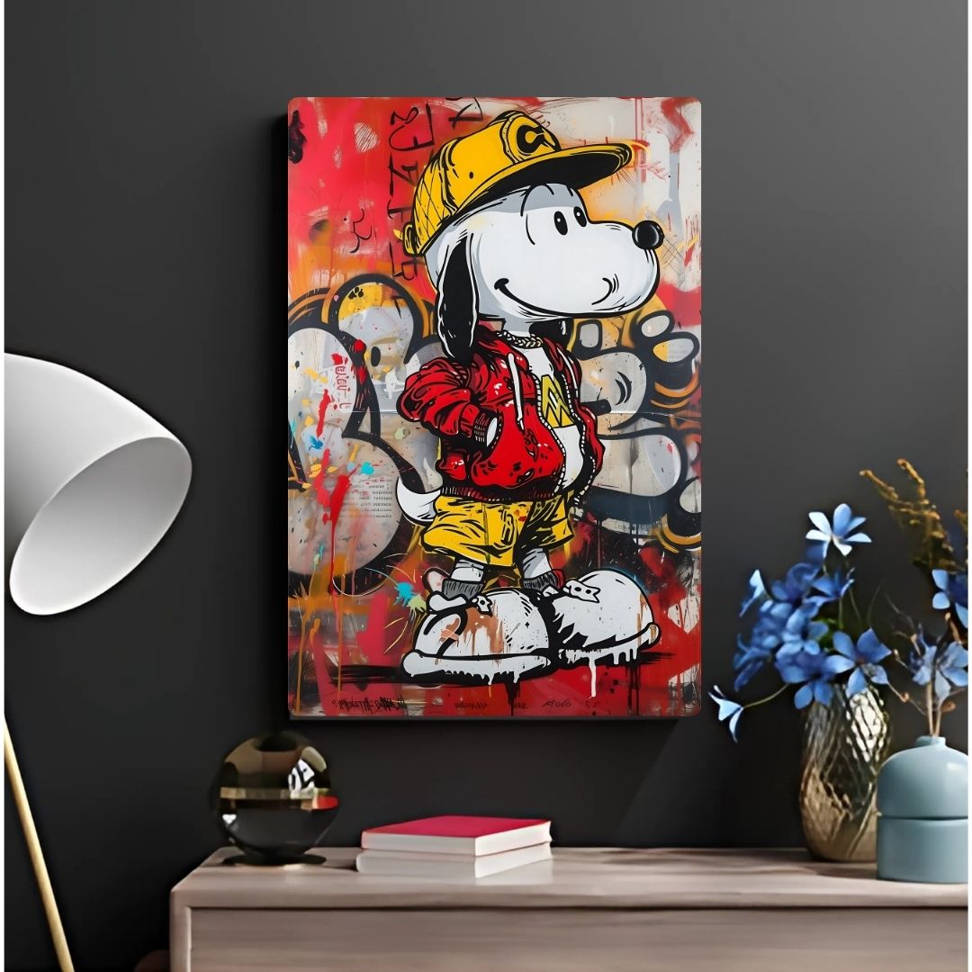 Modern Snoopy Metal Poster