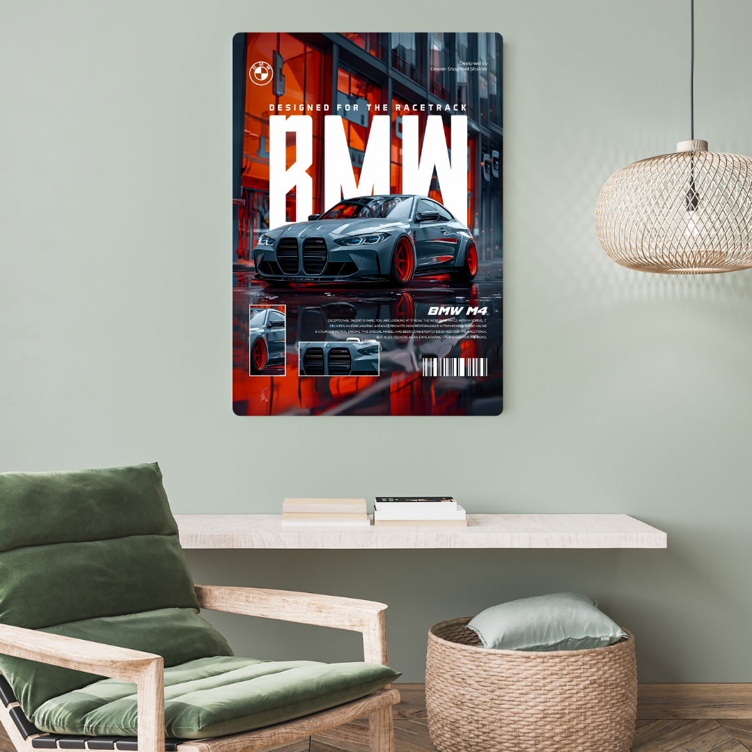 BMW M4 Metal Poster