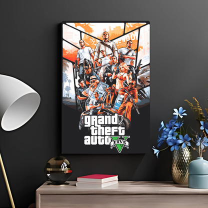Grand Theft Auto - V Metal Poster