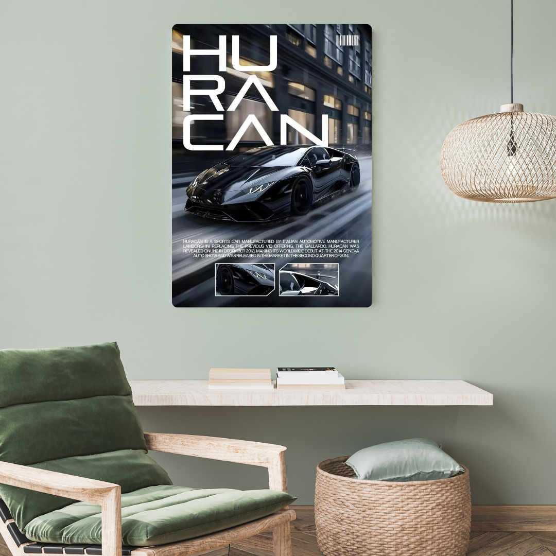 Huracan Metal Poster