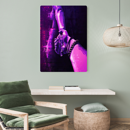 Hands In Haze Metal Poster