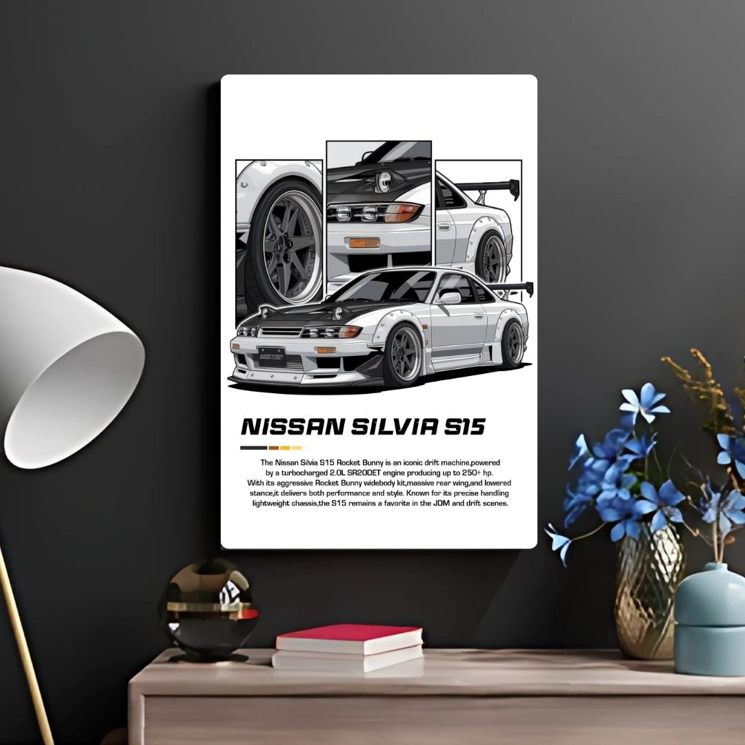 Nissan Silvia S15 Metal Poster