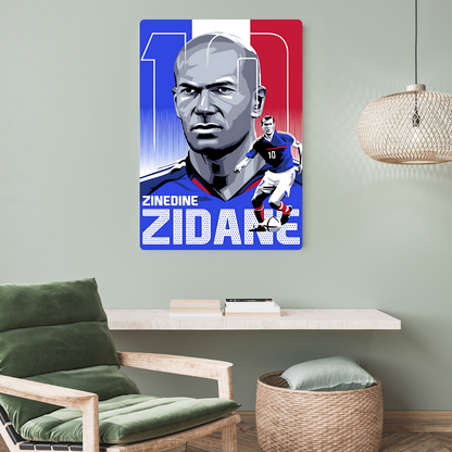 Zinedine Metal Poster