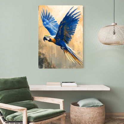 Macaw Blue & Gold Metal Poster