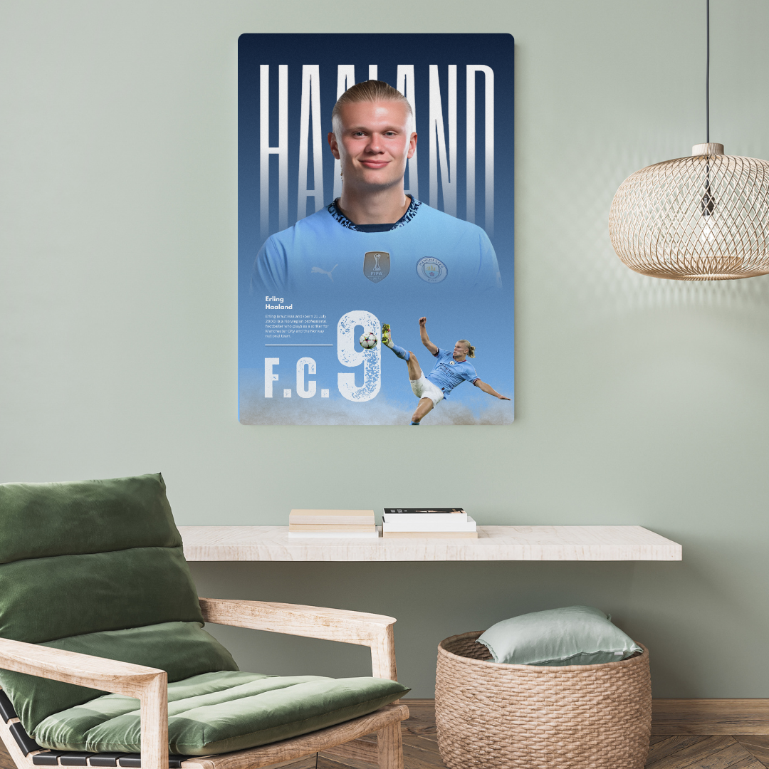 Erling Haaland Metal Poster