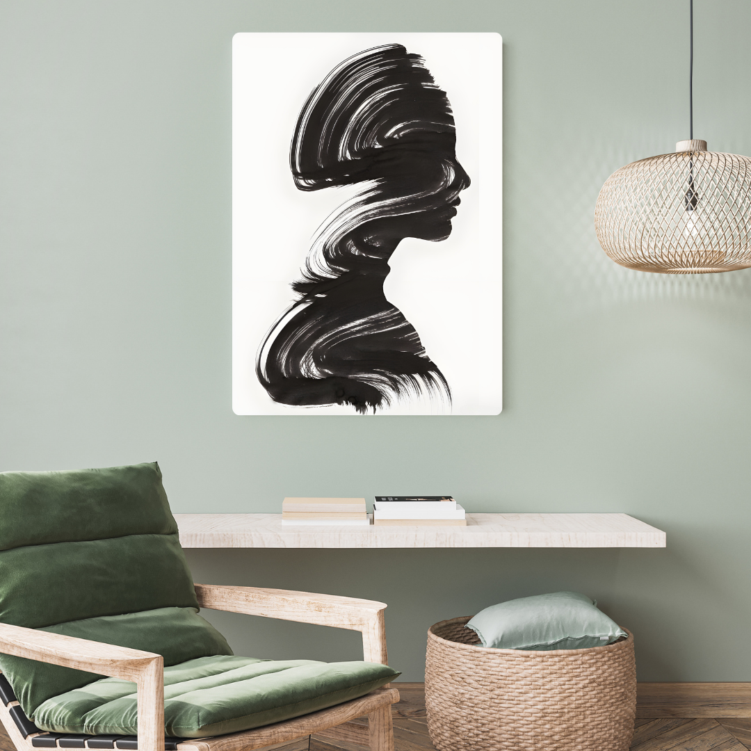 Brushed Lady Art Metal Poster