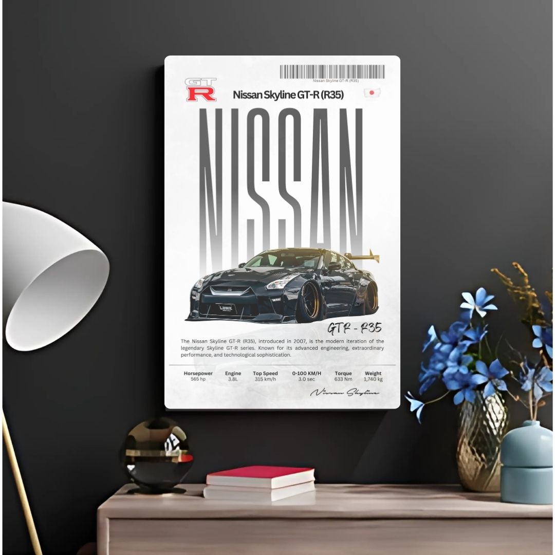 Nissan GTR R35 Metal Poster