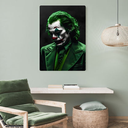 Joker's Madness in Green Metal Poster