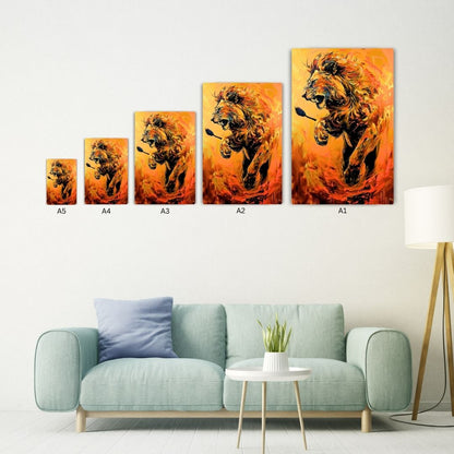 Lion's Roars Metal Poster