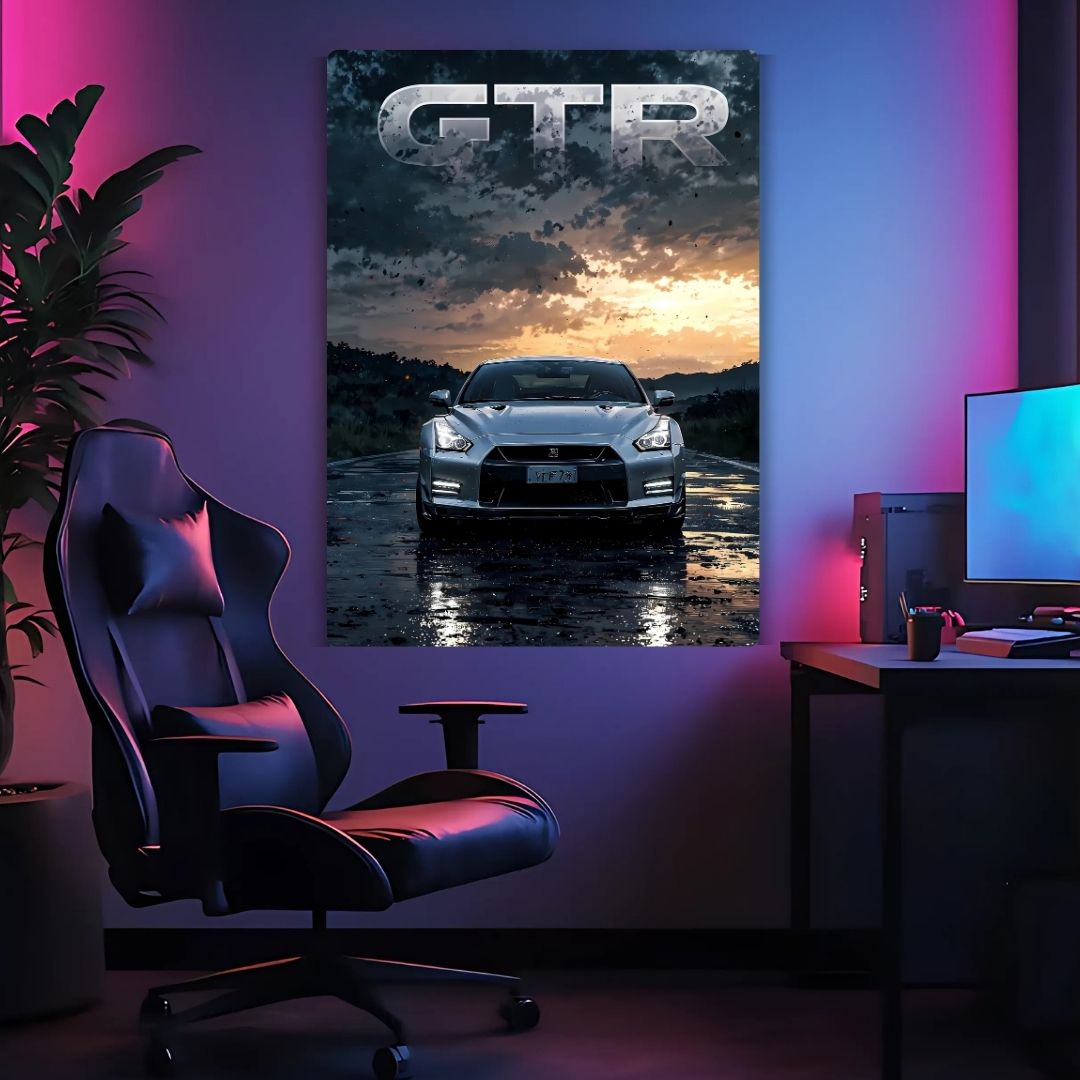 GTR - Skyline's Shadow Metal Poster