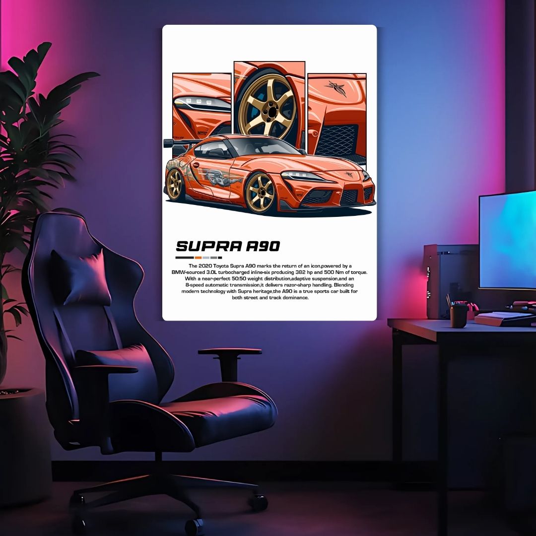 Supra A90 Metal Poster