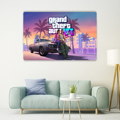 Grand Theft Auto VI Metal Poster