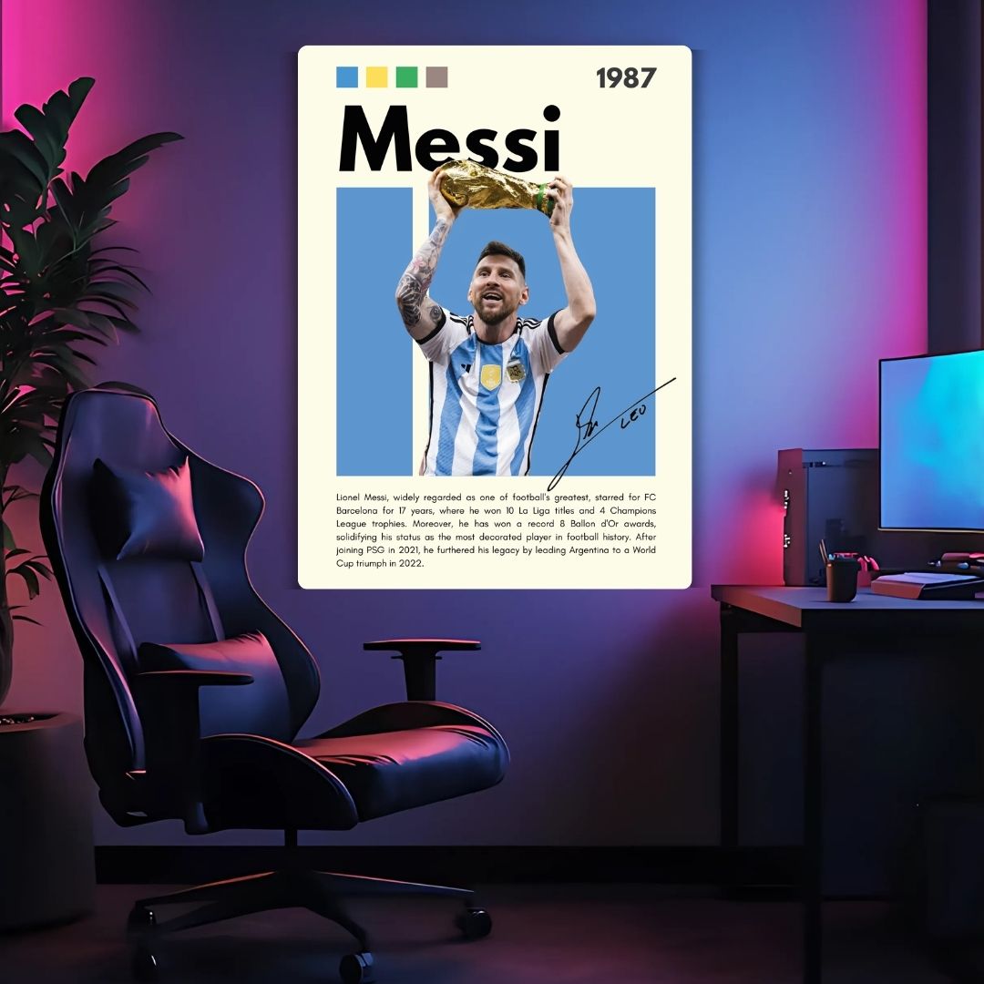 The Champion Messi Metal Poster