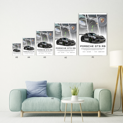 Porsche GT3 RS Metal Poster