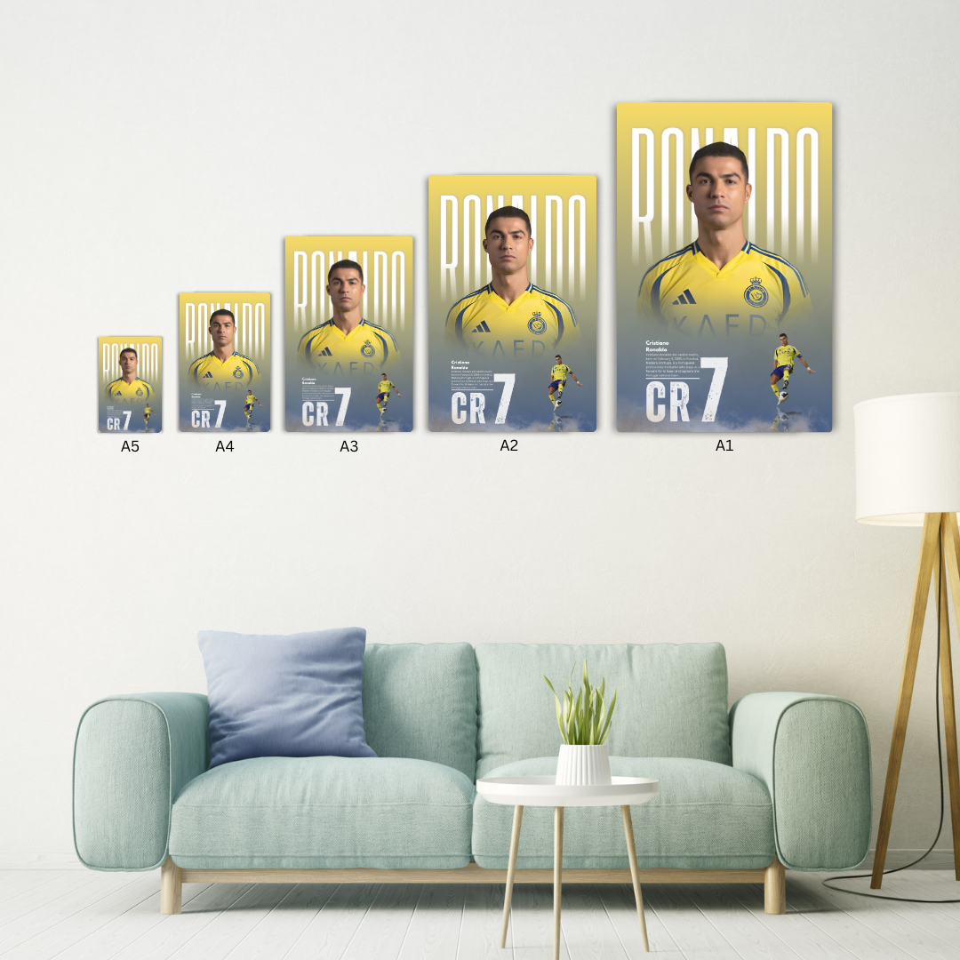 Cristiano Ronaldo - Al Nassr Metal Poster