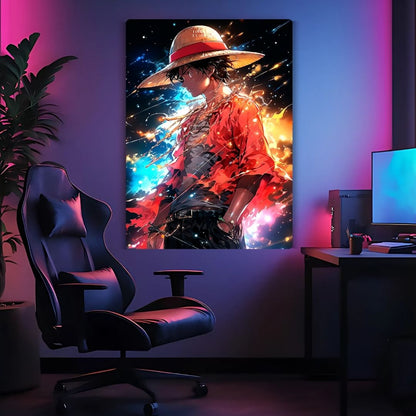 Luffy The Fire Within Metal Poster