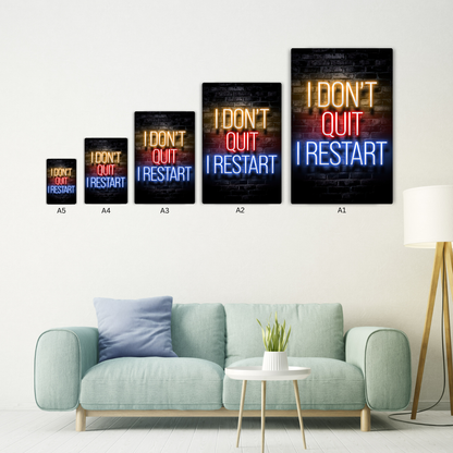 Restart Metal Poster