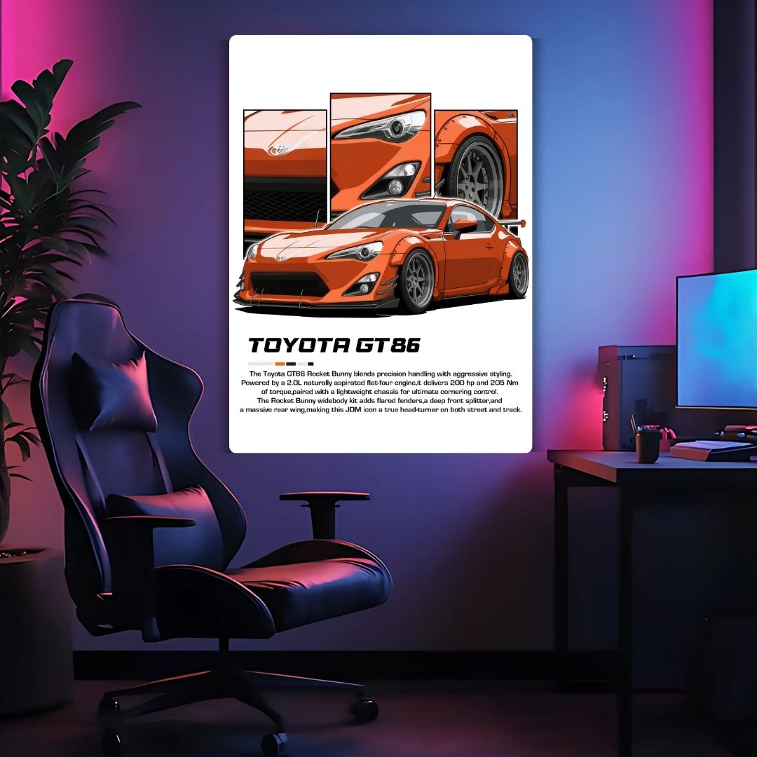 Toyota GT86 Metal Poster