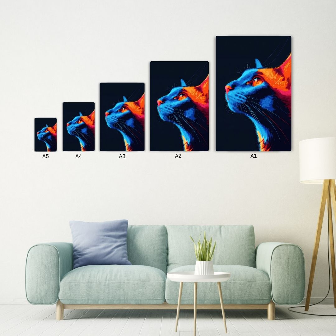 Chromatic Cat Metal Poster