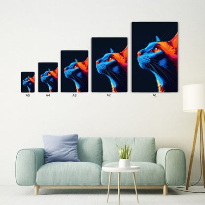 Chromatic Cat Metal Poster