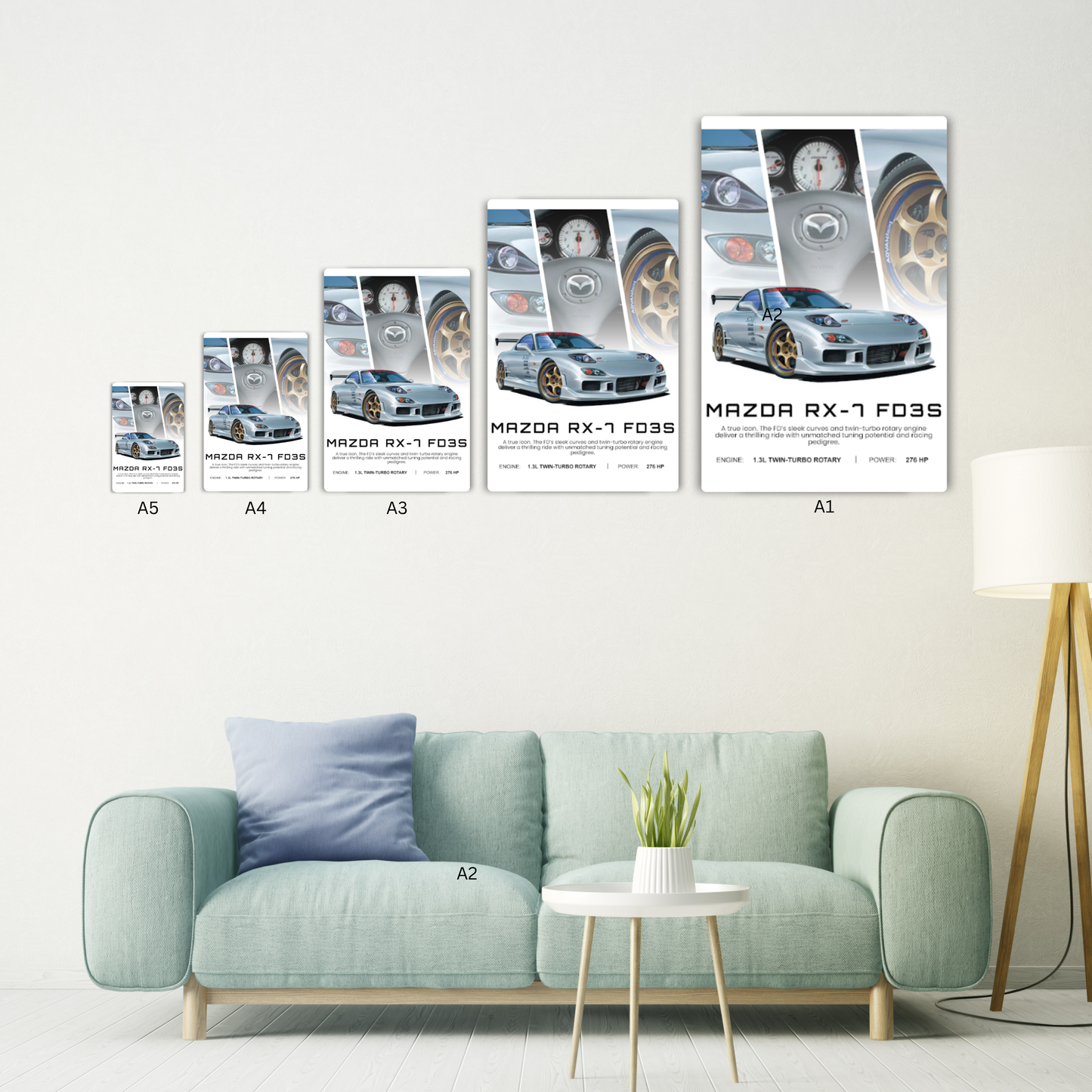 Mazda RX7 FD3S Metal Poster