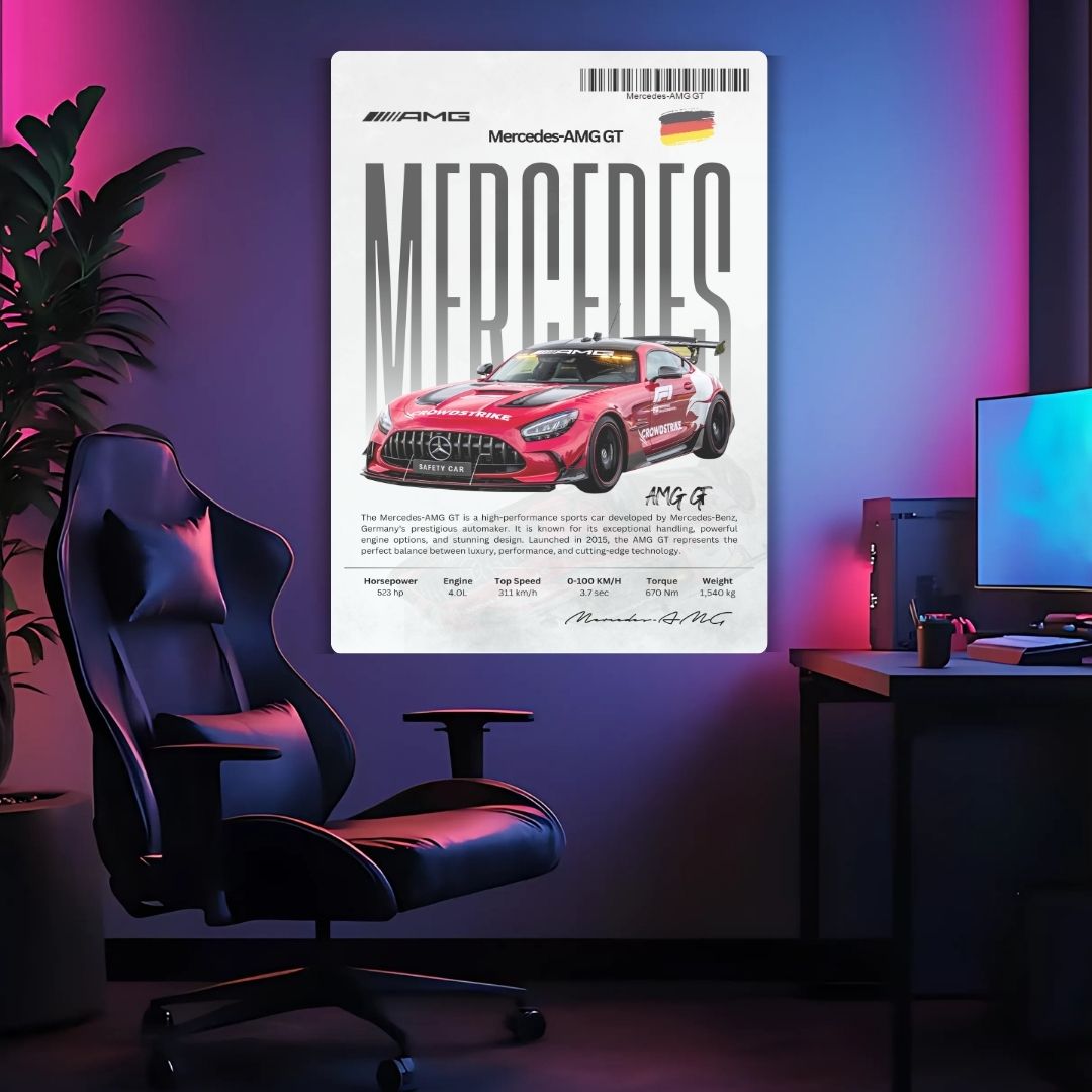 Mercedes-AMG GT Metal Poster