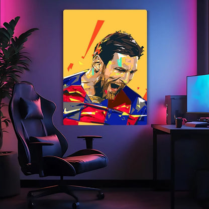 Messi The Goat Metal Poster