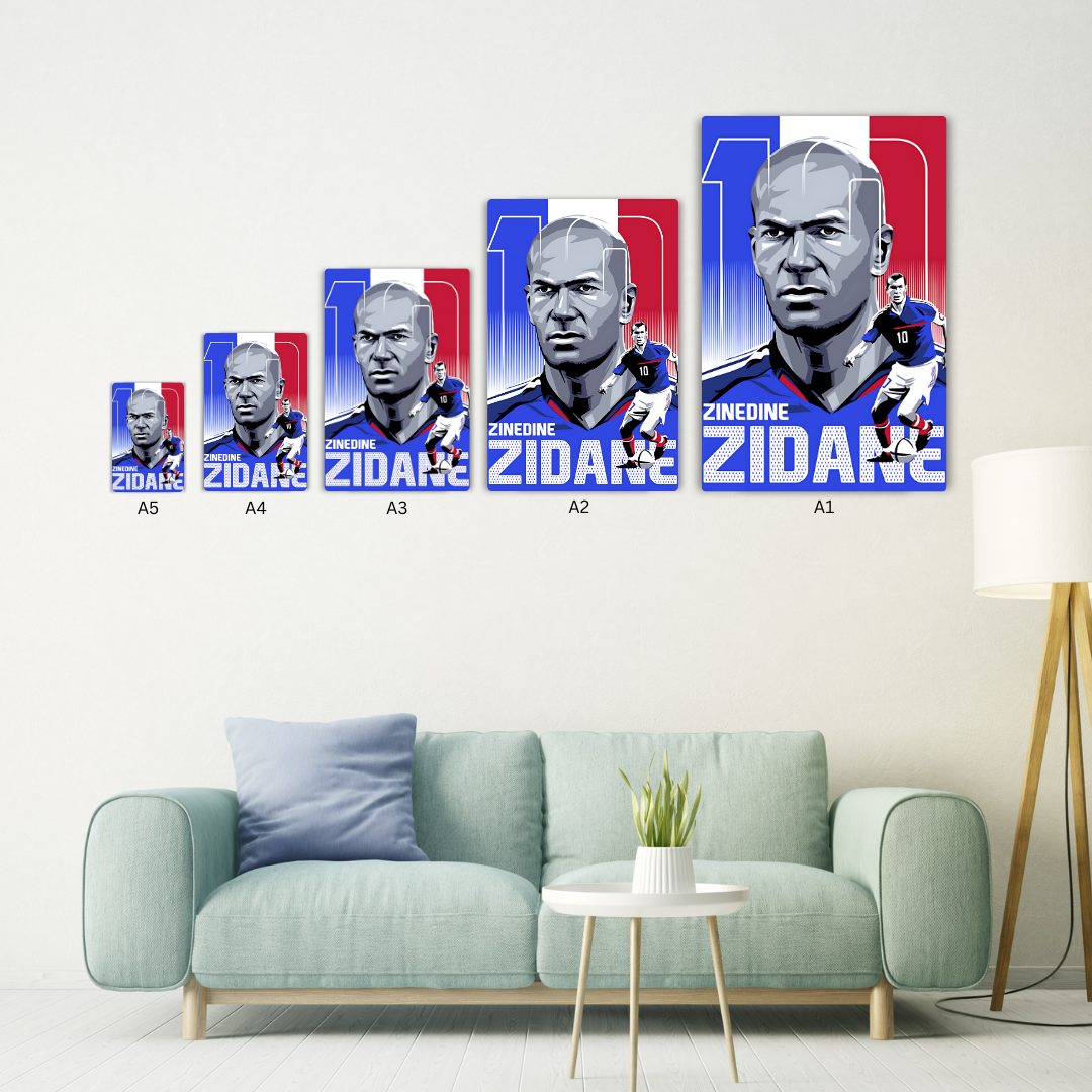 Zinedine Metal Poster