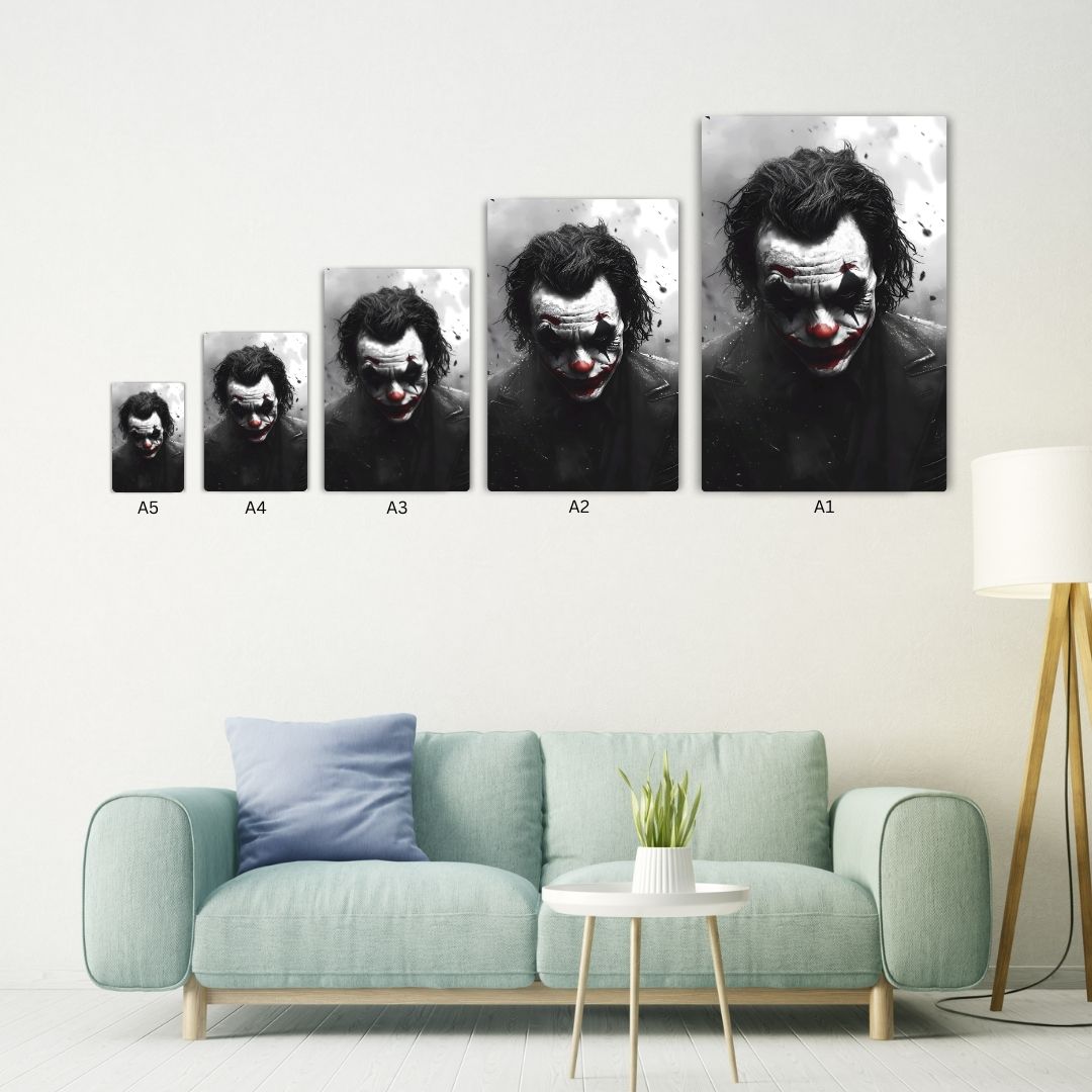 Joker In Gray Metal Poster