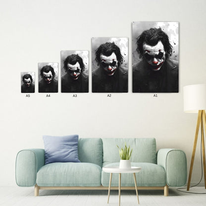Joker In Gray Metal Poster