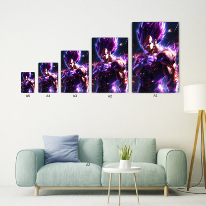 Purple Vegeta Metal Poster