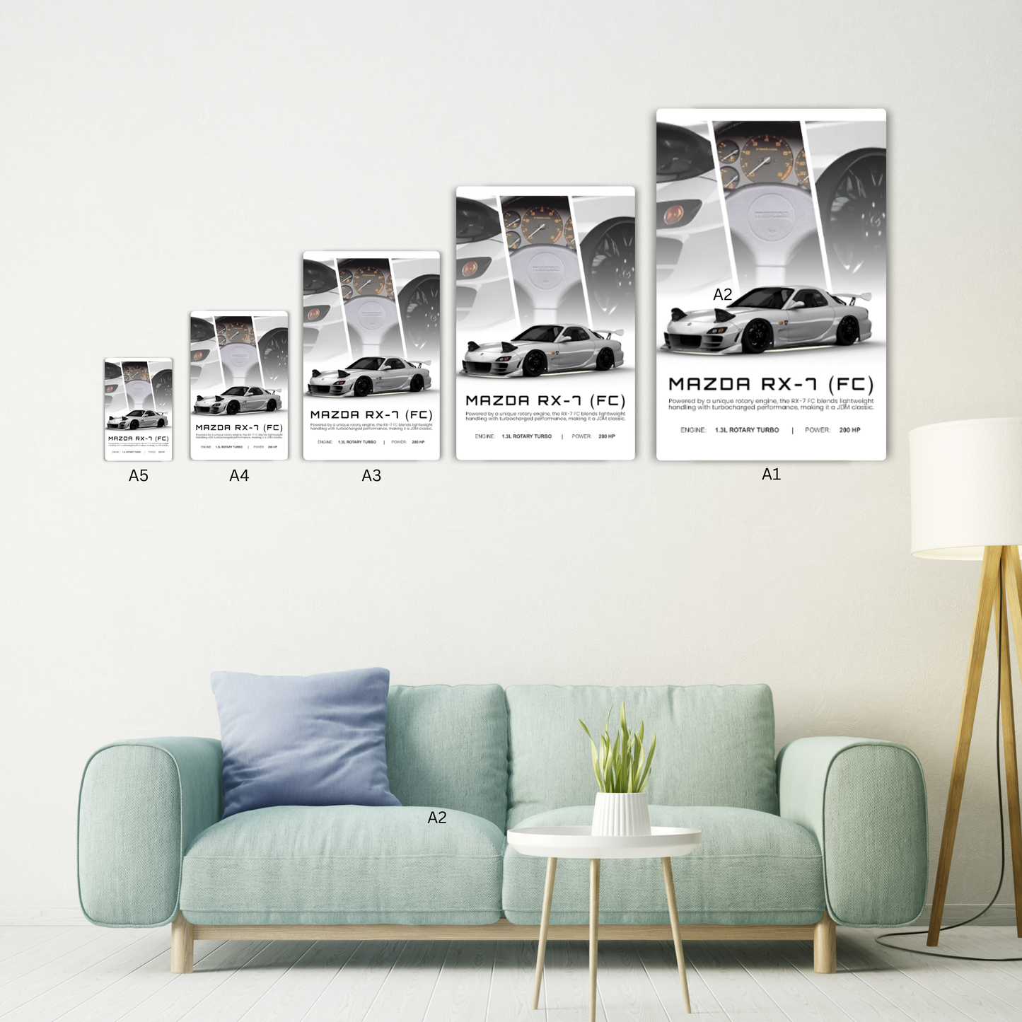 Mazda RX7 FC Metal Poster