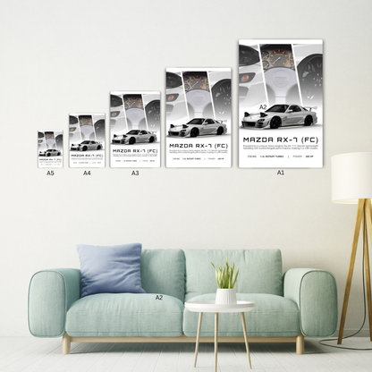 Mazda RX7 FC Metal Poster