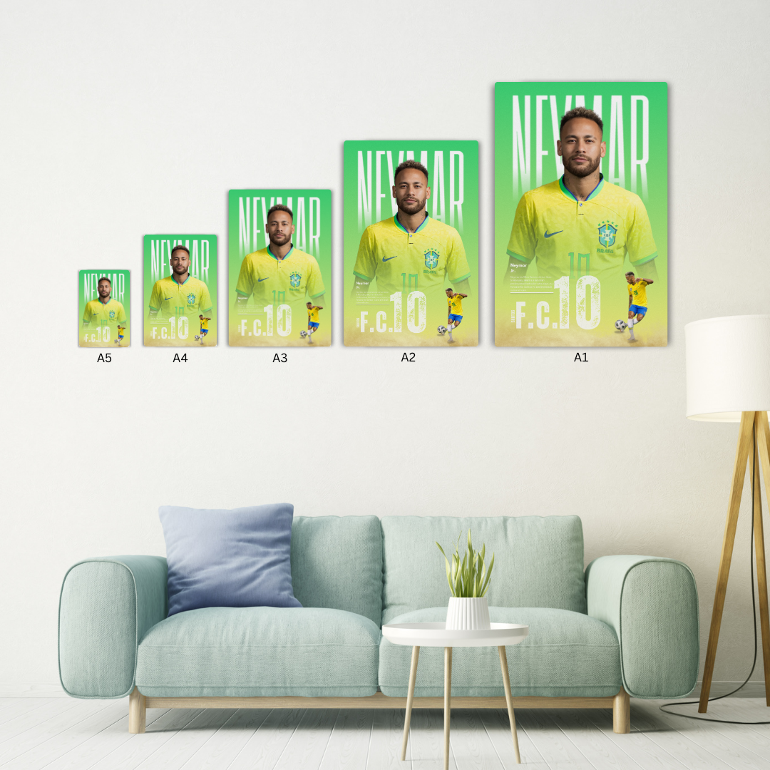 Neymar Junior Metal Poster