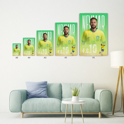 Neymar Junior Metal Poster