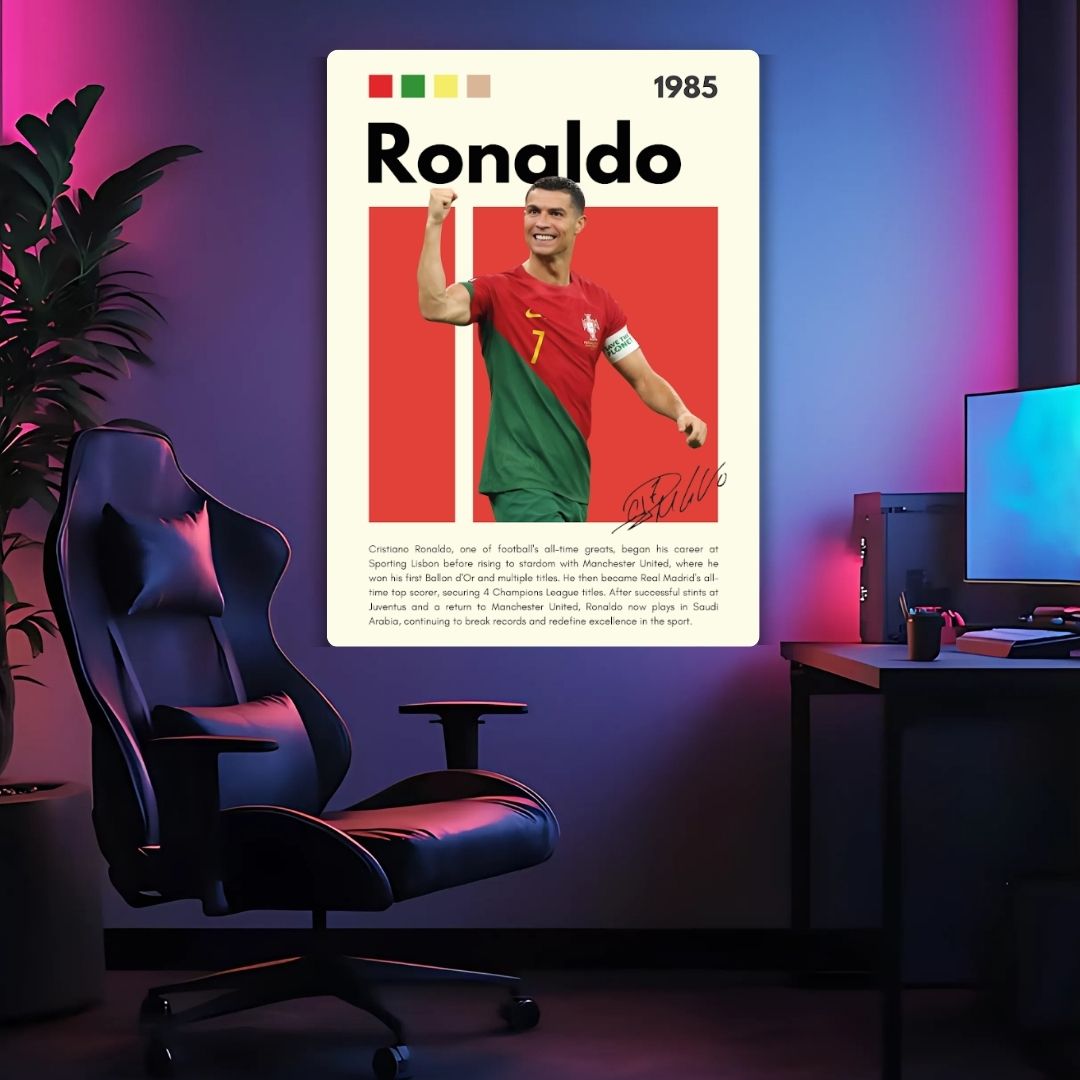 Ronaldo CR7 Metal Poster