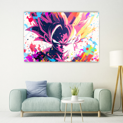 Abstract Goku Metal Poster