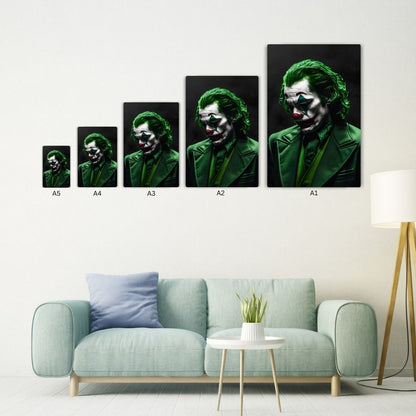 Joker's Madness in Green Metal Poster